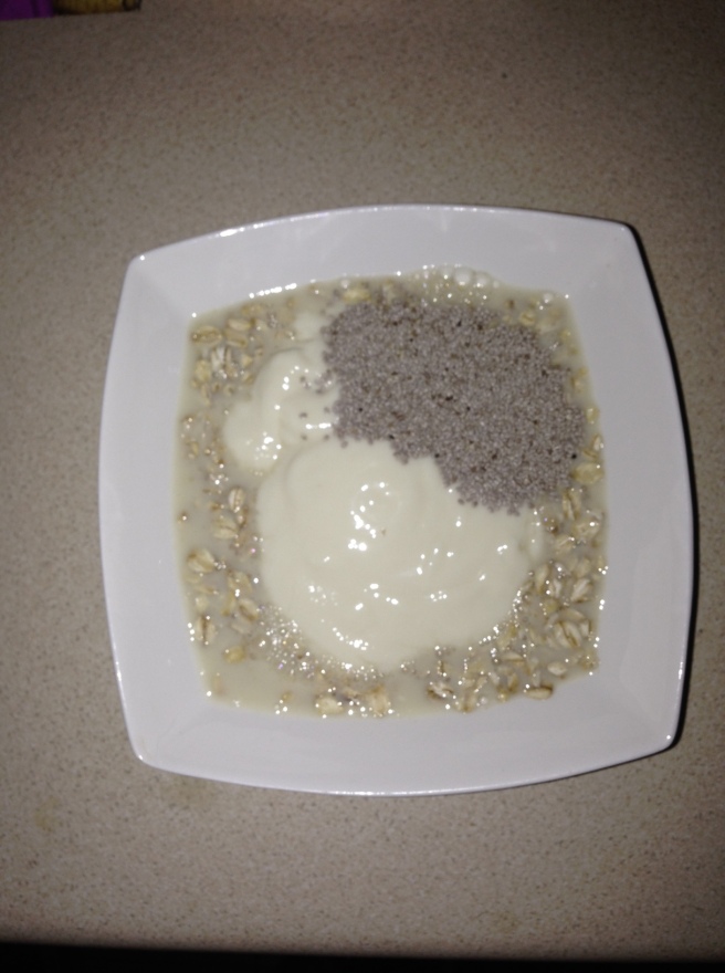 Overnight oats - mix your base ingredients
